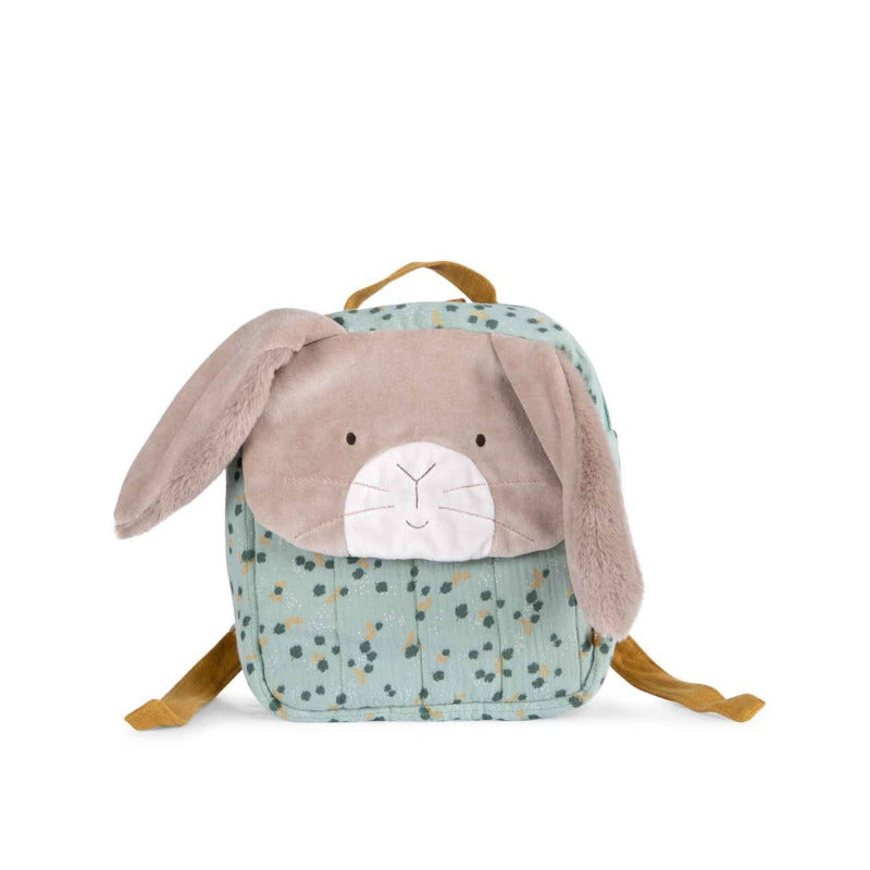Zaino morbido coniglio salvia, Trois petits lapins, Moulin Roty