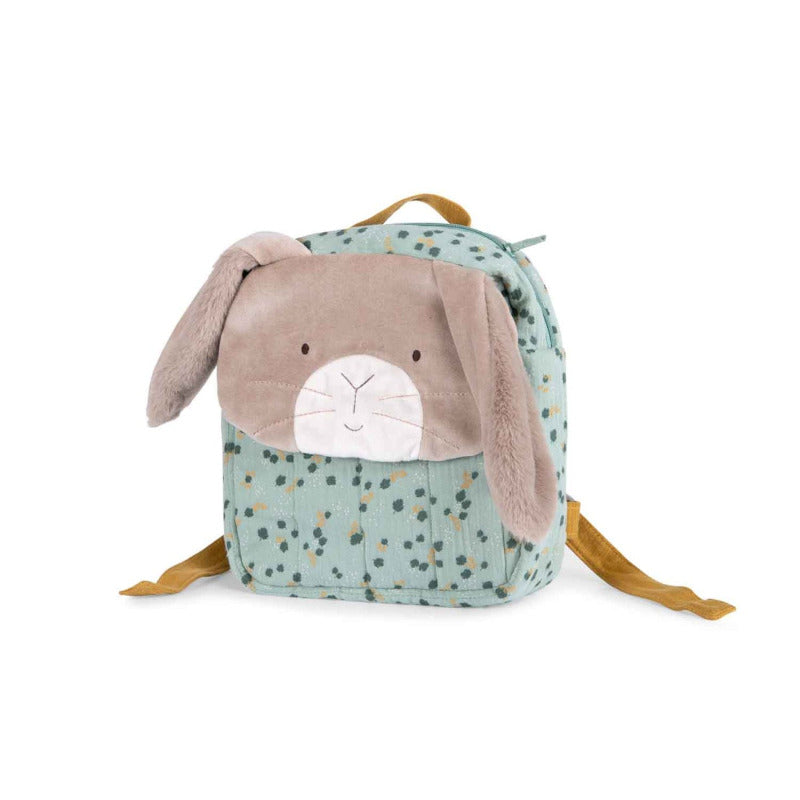 Zaino morbido coniglio salvia, Trois petits lapins, Moulin Roty
