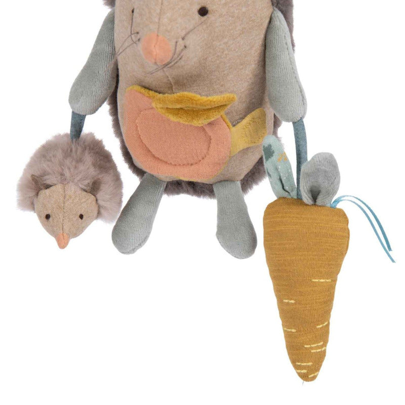 Riccio peluche multiattività, Trois petits lapins, Moulin Roty