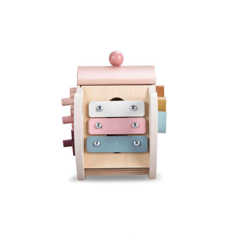 Teiera gioco in legno attività, ingranaggi, forme, xilofono e tante altre sorprese. Gioco della collezione Apres la pluie, Moulin roty.