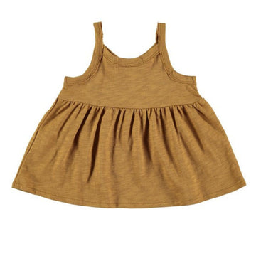 Canotta top bambina in cotone biologico - Curry