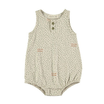 Pagliaccetto neonato in cotone biologico - Sauvage green