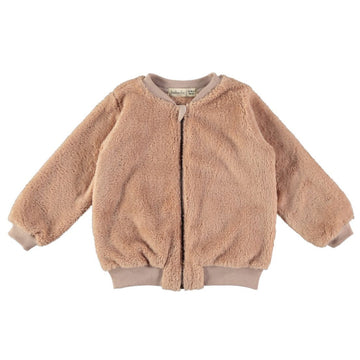 Giacca bomber per bambina - Teddy rosa