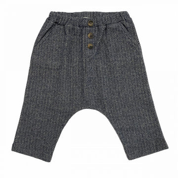 Pantalone spigato bambino, blu e grigio CQH1 - Zhoe & Tobiah