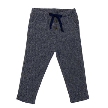 Pantalone spigato bambino, blu e grigio CQH3 - Zhoe & Tobiah