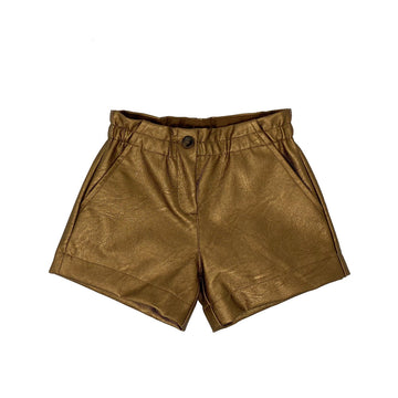 Bermuda in ecopelle bambina, bronzo - Zhoe & Tobiah