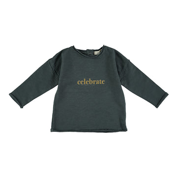 Felpa bambino in cotone biologico, antracite - Celebrate