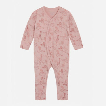 Tutina per neonata in bamboo - savana rosa