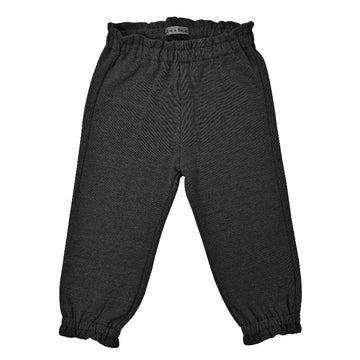 Pantalone antracite con orli arricciati bambina - Zhoe & Tobiah