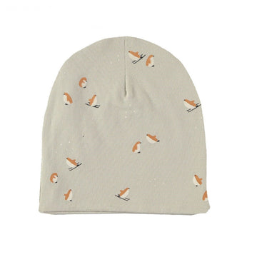 Berretto in cotone caldo biologico, Happy Penguins