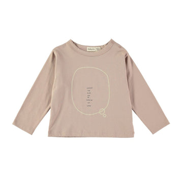 T-shirt bambina in cotone biologico a manica lunga - Change rosa