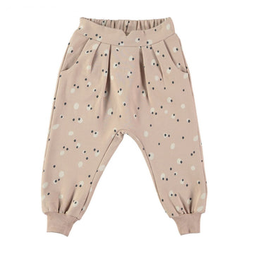 Pantalone bambina in caldo cotone biologico - Spots pink