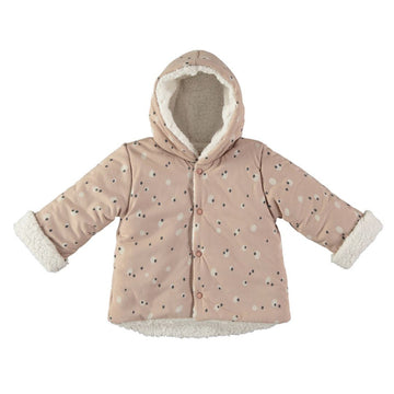 Giacca neonata in cotone biologico - Spots Pink