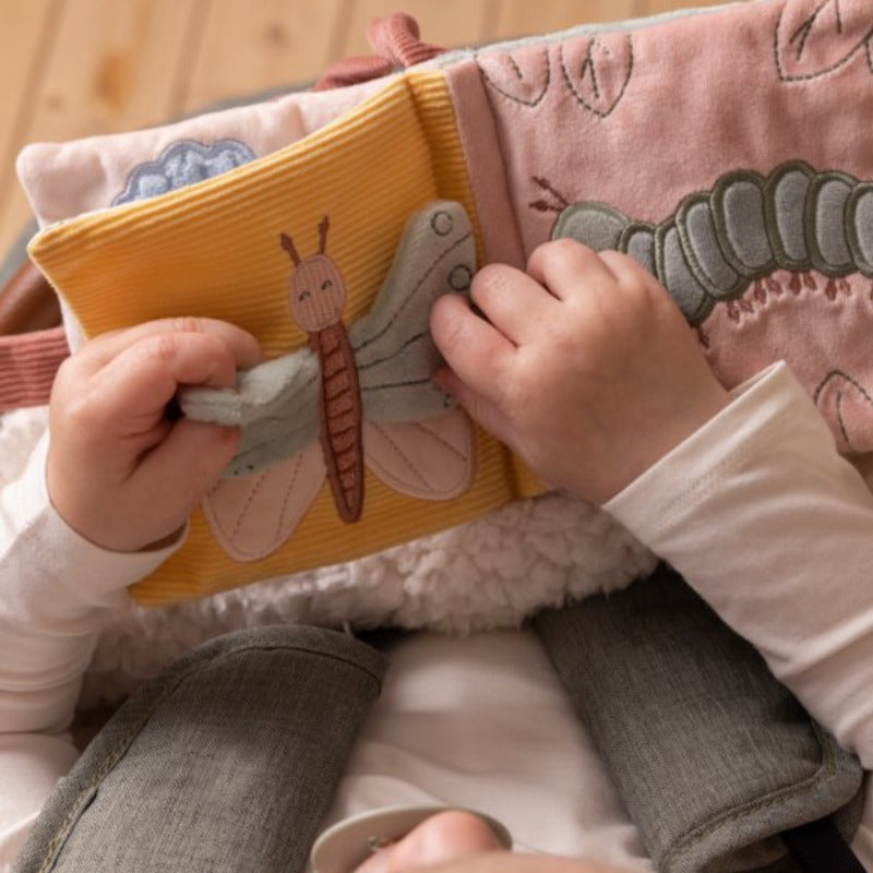 Libro sensoriale per neonati, Flowers & Butterflies di Little Dutch