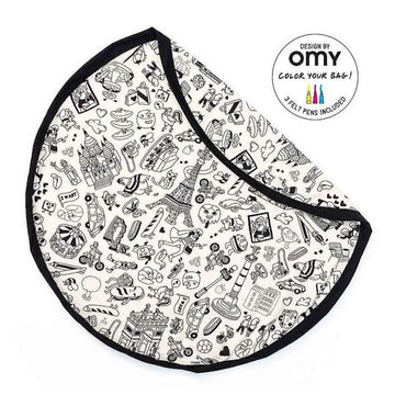 Sacco portagiochi e tappeto 2 in 1 tutto da colorare!