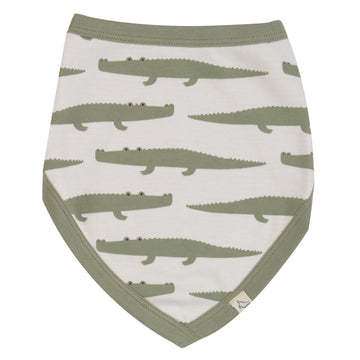 Bavaglino a bandana in cotone biologico - Crocks verde