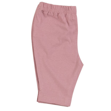 Leggings corti bambina in cotone biologico - malva