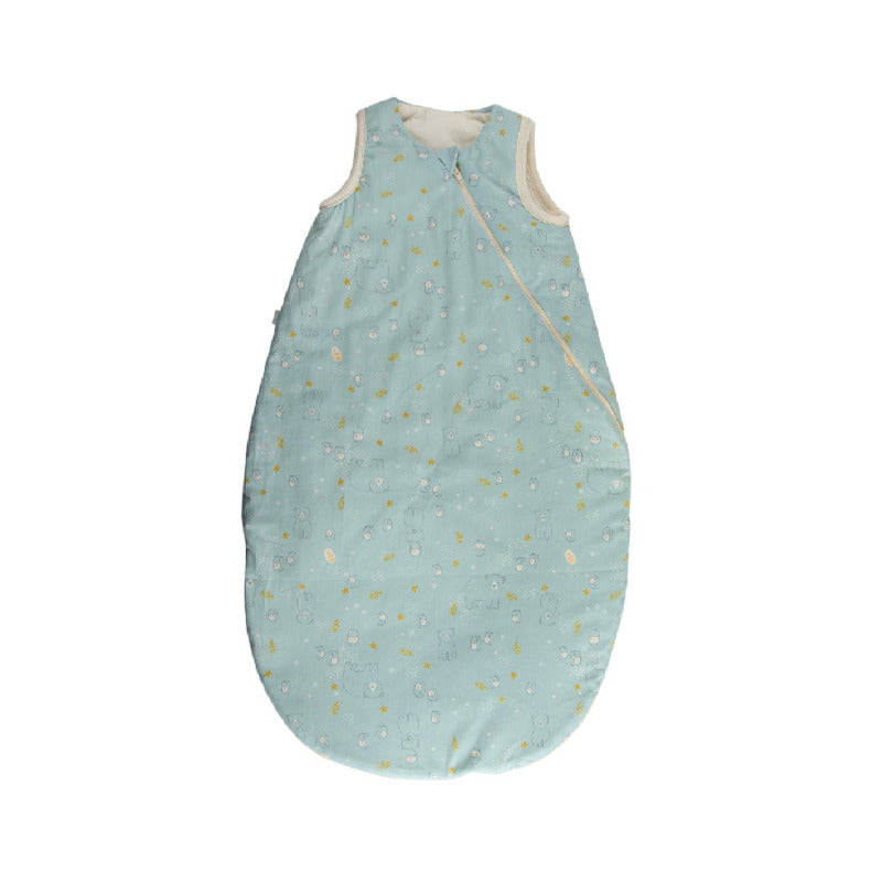 Sacco nanna invernale smanicato con zip, colore blu
