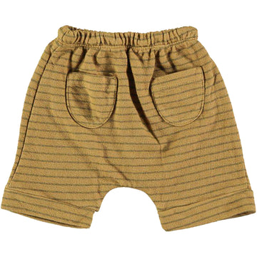 Bermuda bambini in cotone biologico - righine Camel