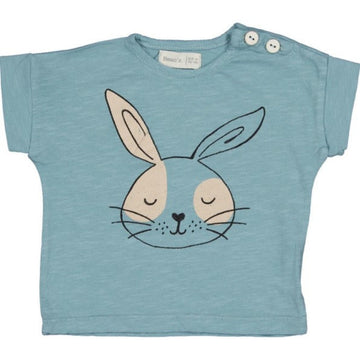 T-shirt bambino manica corta in cotone biologico - Rabbit Sea green