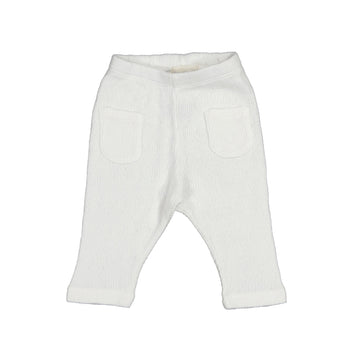 Pantalone neonata in cotone biologico - bianco
