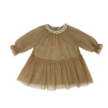 Abito in maglia e tulle dorato - Zhoe & Tobiah