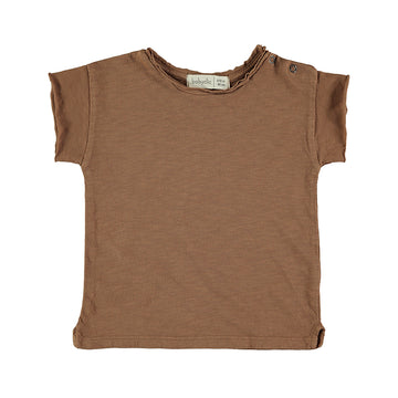 T-shirt bambini a manica corta in cotone biologico - caramello