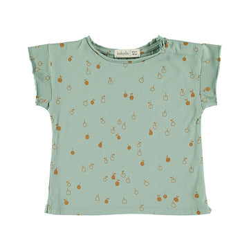T-shirt bambino a manica corta in cotone biologico - mela verde