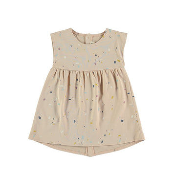 Abito bambina in cotone biologico - confetti rosa