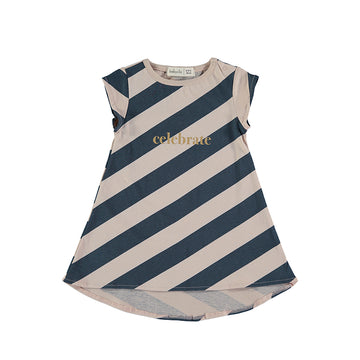 Abito bambina smanicato in cotone biologico - Twist