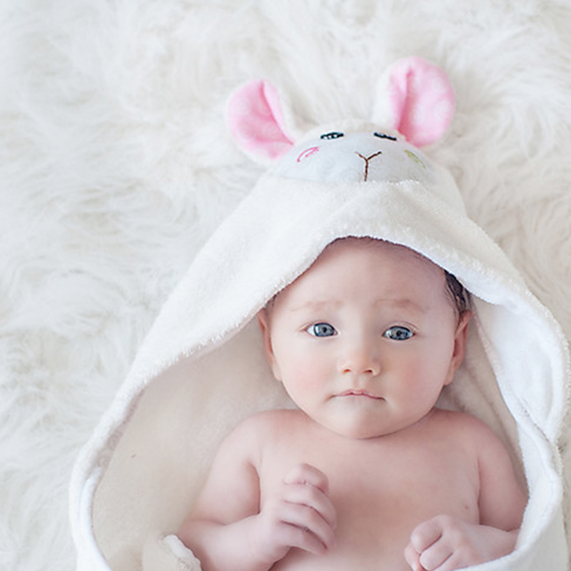 Asciugamano neonato in spugna - Lola l'agnellino