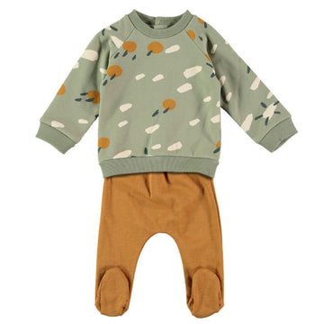 Completo neonato in caldo cotone biologico, What a day