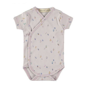 Body per neonata a manica corta in cotone biologico - Lavanda