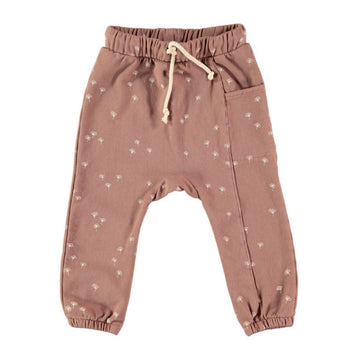 Pantalone bambina in caldo cotone biologico, Flowers