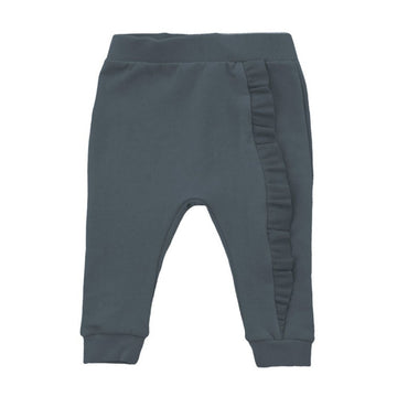 Pantalone bambina in caldo cotone biologico, Night Blue