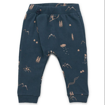 Pantalone bambini in caldo cotone biologico, Snow Nocturnal