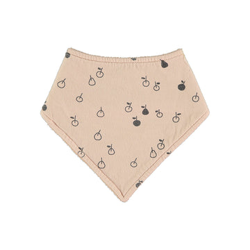 Bavaglino bandana in cotone biologico - mela rosa
