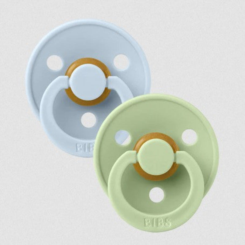 Bibs ciucci tondi neonato azzurro verde