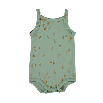 Body neonato con spallina in cotone biologico - verde mela