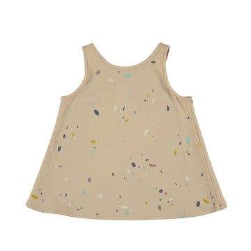 Canotta top bambina in cotone biologico - confetti rosa