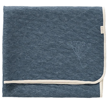 Coperta nordica per culla o carrozzina - blue indigo 75x100cm