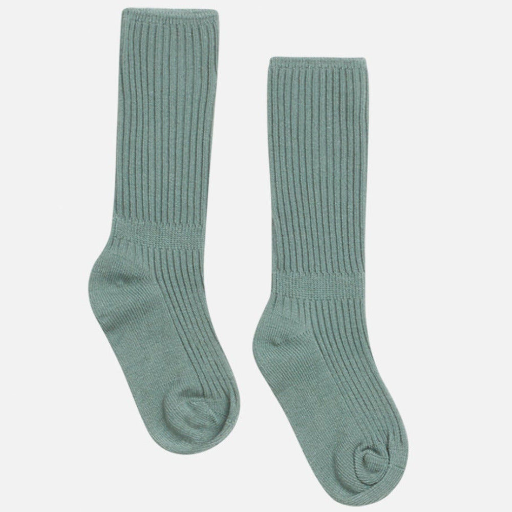 Calzini bambini in viscosa di bamboo verde - Main Image