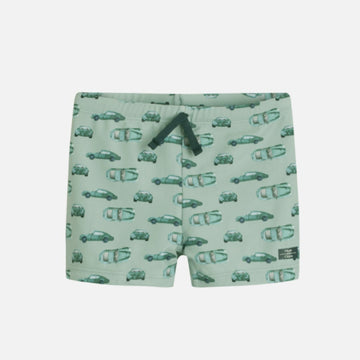 Costume boxer bambino, verde automobili - Protezione 50+