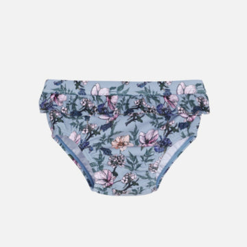 Costume mutandina bambina, fiori - Protezione 50+