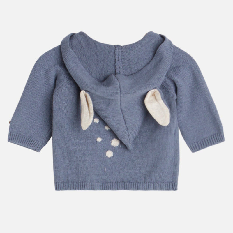 Cardigan bambino blu, con cappuccio, Hust & Claire