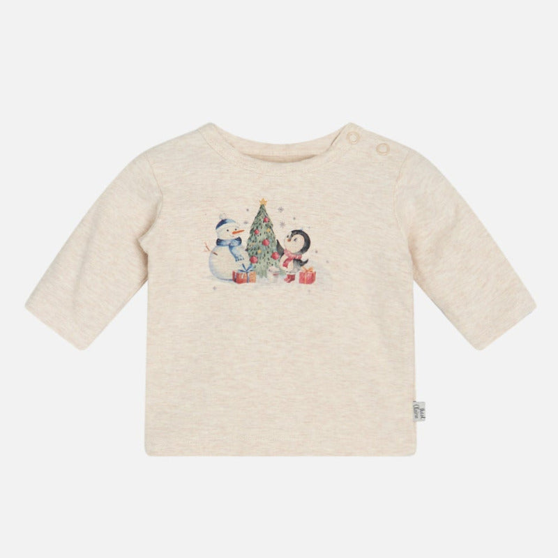 T-shirt neonato, Natale, tonalità ecru