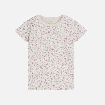 T-shirt bambina in bamboo - fiori viola | Hust & Claire