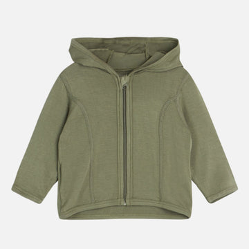 Cardigan bambini in bamboo, verde oliva | Hust & Claire