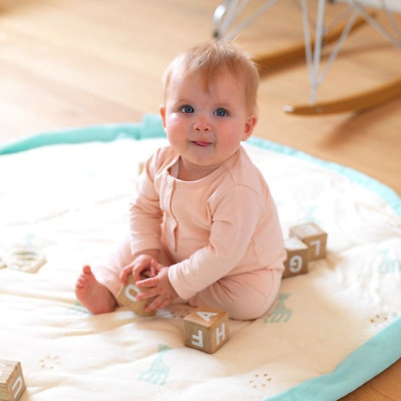 Sacco tappeto portagiochi imbottito 3 in 1, Sophie la giraffa, Play&Go