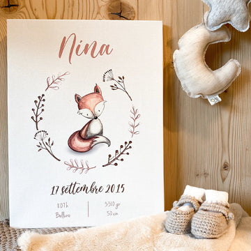 Quadro nascita in tela 30x40cm